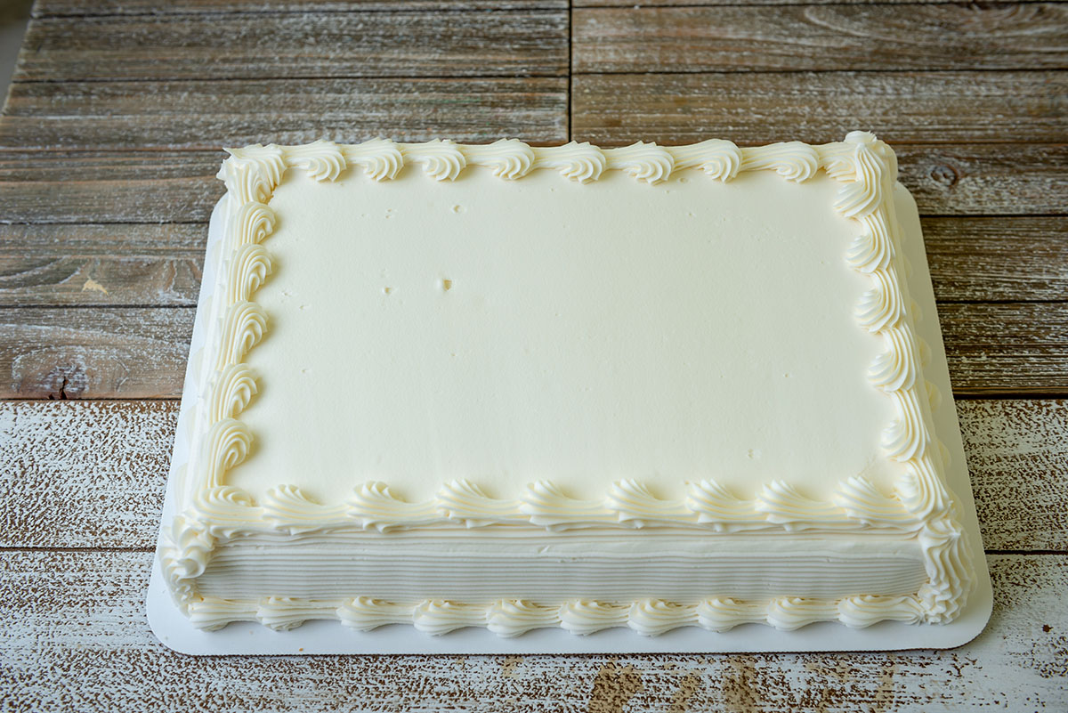 White 1 4 Sheet Cake Federal Bake Shop