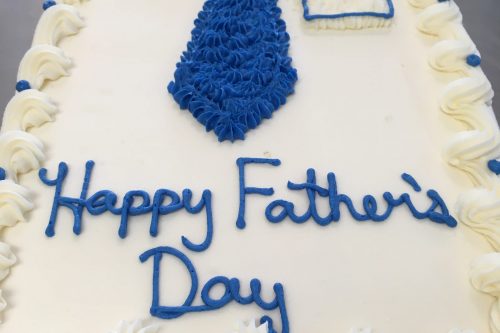 Father's Day White 1/4 Sheet Cake