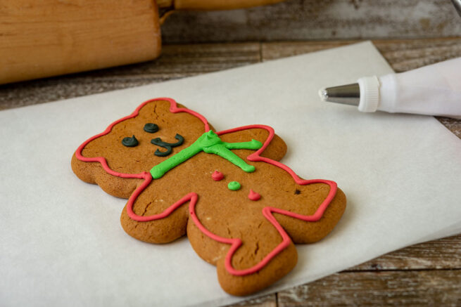 Christmas Bear Gingerbread Cookie