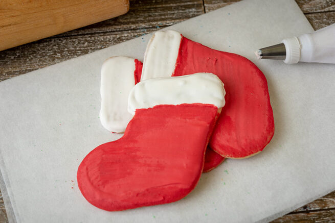 Iced Christmas Stocking Cookie