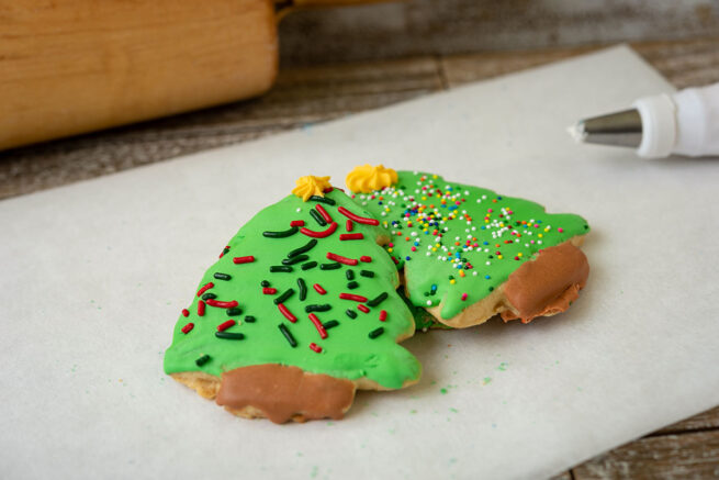 Iced Christmas Tree Cookie