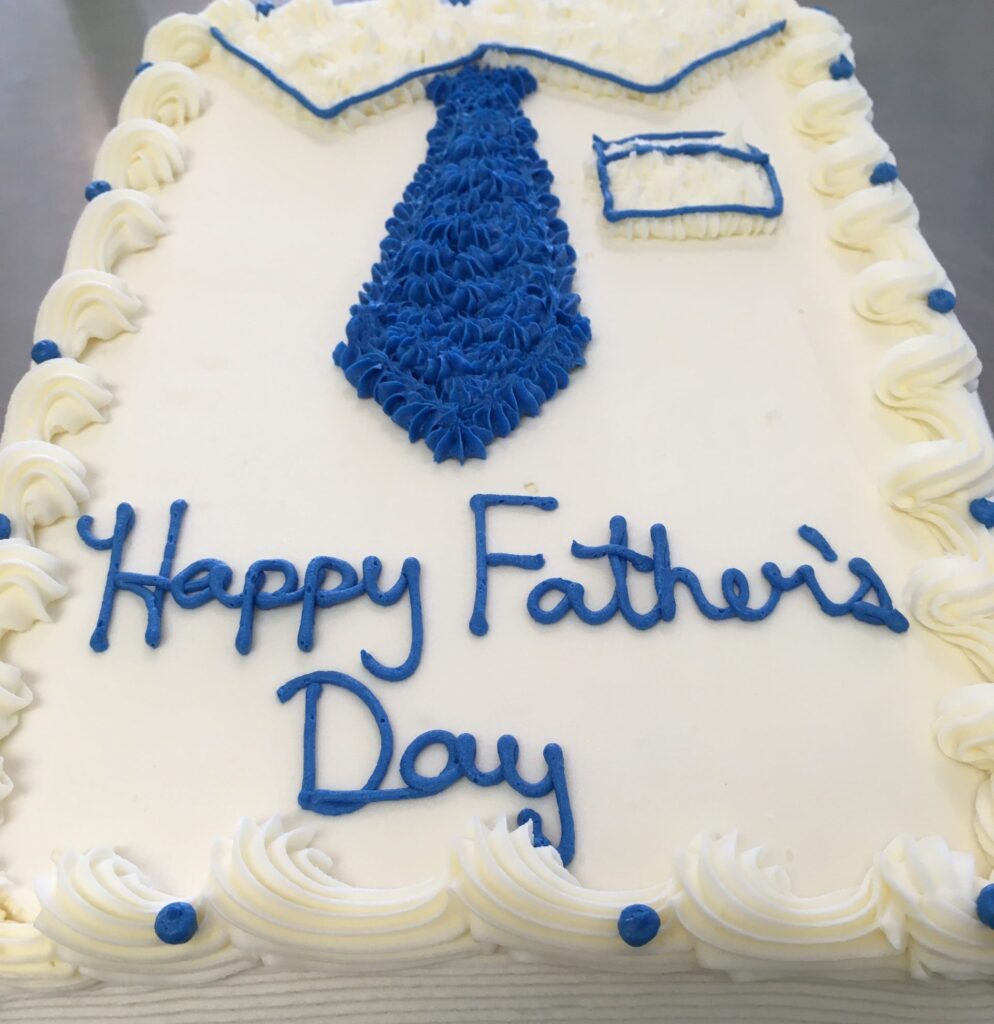 Father's Day White 1/4 Sheet Cake