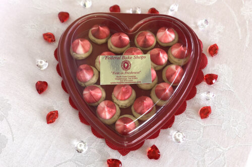 Valentine's Heart Shaped Thumbprint Cookies Tray
