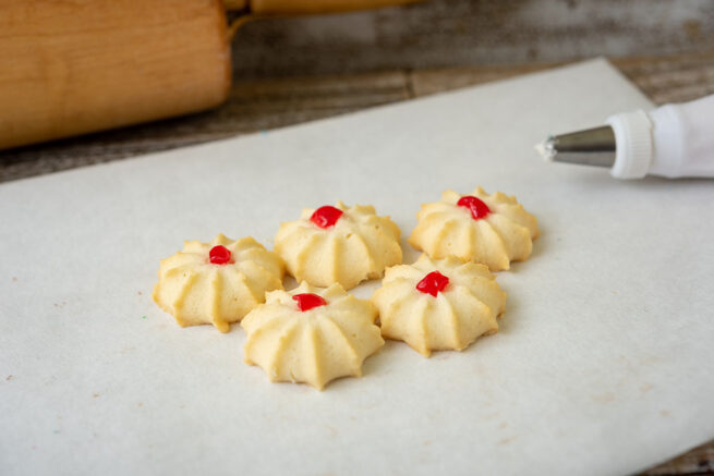 Cherry Butter Spritz Cookies