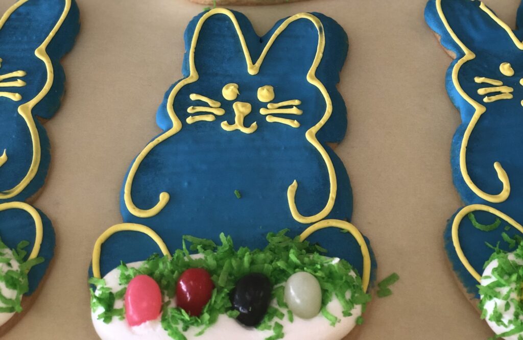Easter Bunny Shape Iced Cookie